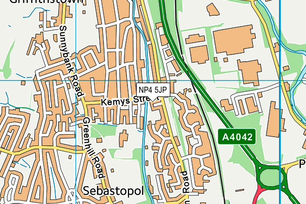 NP4 5JP map - OS VectorMap District (Ordnance Survey)