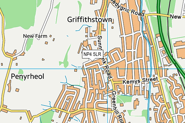 NP4 5LR map - OS VectorMap District (Ordnance Survey)