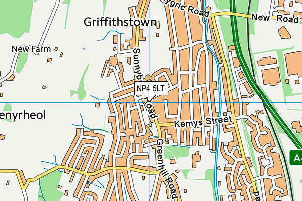 NP4 5LT map - OS VectorMap District (Ordnance Survey)