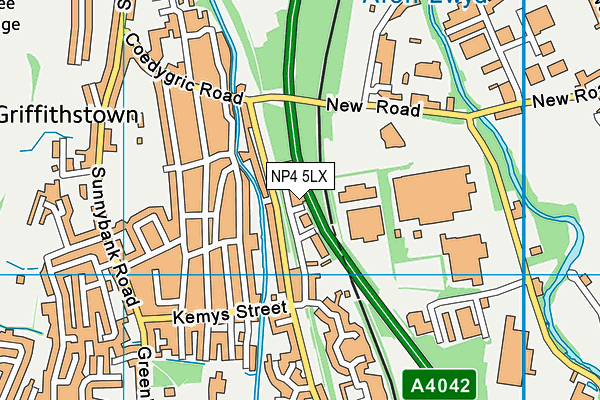 NP4 5LX map - OS VectorMap District (Ordnance Survey)