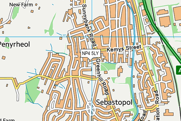 NP4 5LY map - OS VectorMap District (Ordnance Survey)