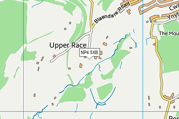 NP4 5XB map - OS VectorMap District (Ordnance Survey)