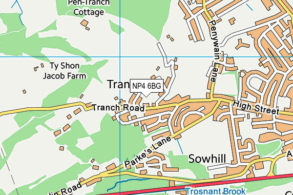 NP4 6BG map - OS VectorMap District (Ordnance Survey)