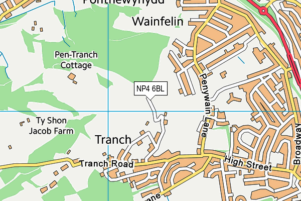 NP4 6BL map - OS VectorMap District (Ordnance Survey)