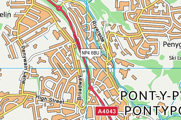 NP4 6BU map - OS VectorMap District (Ordnance Survey)