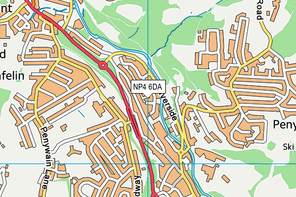 NP4 6DA map - OS VectorMap District (Ordnance Survey)