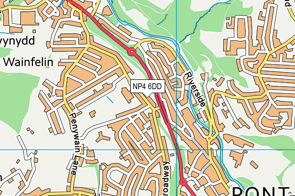 NP4 6DD map - OS VectorMap District (Ordnance Survey)