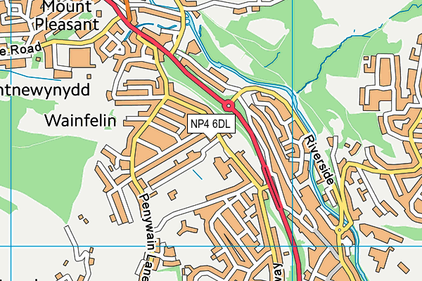 NP4 6DL map - OS VectorMap District (Ordnance Survey)