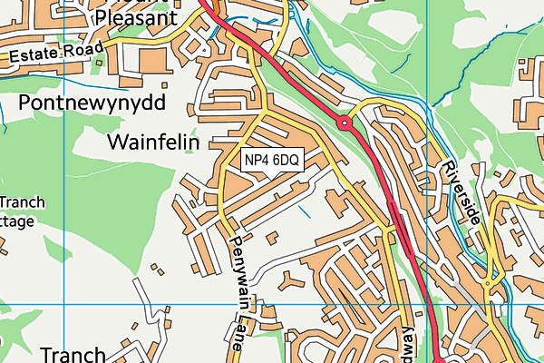NP4 6DQ map - OS VectorMap District (Ordnance Survey)