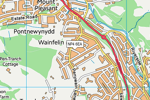 NP4 6EA map - OS VectorMap District (Ordnance Survey)