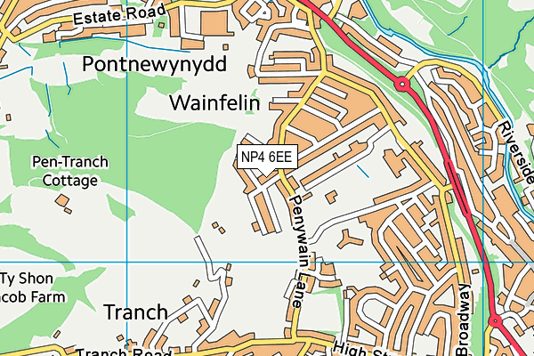 NP4 6EE map - OS VectorMap District (Ordnance Survey)