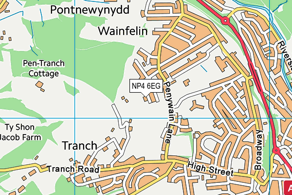 NP4 6EG map - OS VectorMap District (Ordnance Survey)