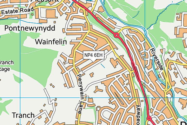 NP4 6EH map - OS VectorMap District (Ordnance Survey)