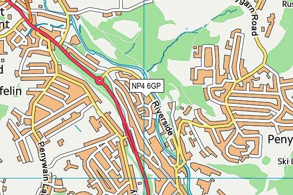 NP4 6GP map - OS VectorMap District (Ordnance Survey)