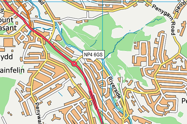 NP4 6GS map - OS VectorMap District (Ordnance Survey)