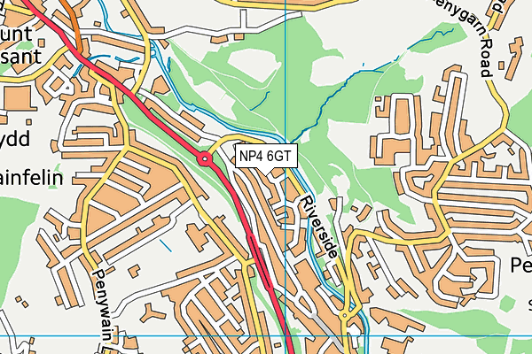 NP4 6GT map - OS VectorMap District (Ordnance Survey)