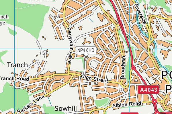 NP4 6HD map - OS VectorMap District (Ordnance Survey)