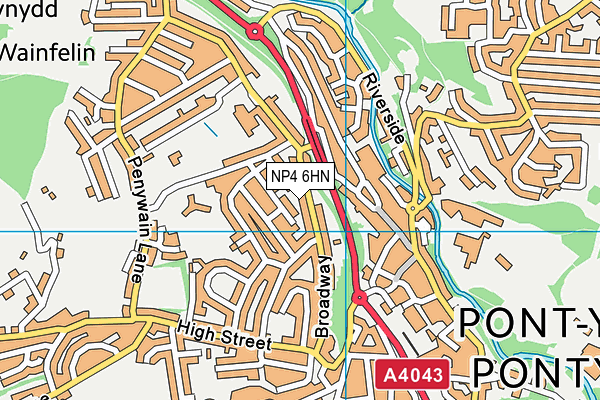 NP4 6HN map - OS VectorMap District (Ordnance Survey)