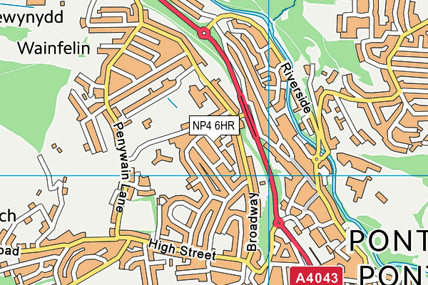 NP4 6HR map - OS VectorMap District (Ordnance Survey)