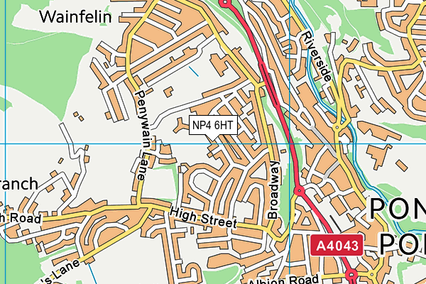 NP4 6HT map - OS VectorMap District (Ordnance Survey)