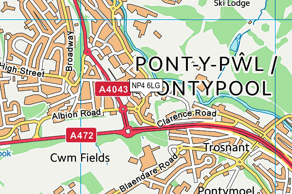 Map of PONTYPOOL FOOD LIMITED at district scale