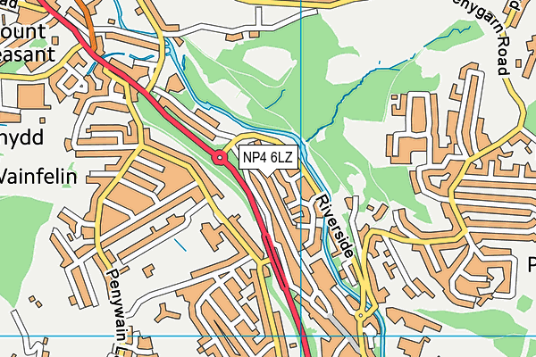 NP4 6LZ map - OS VectorMap District (Ordnance Survey)