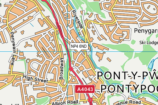 NP4 6ND map - OS VectorMap District (Ordnance Survey)