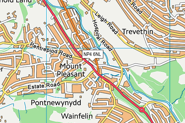 NP4 6NL map - OS VectorMap District (Ordnance Survey)