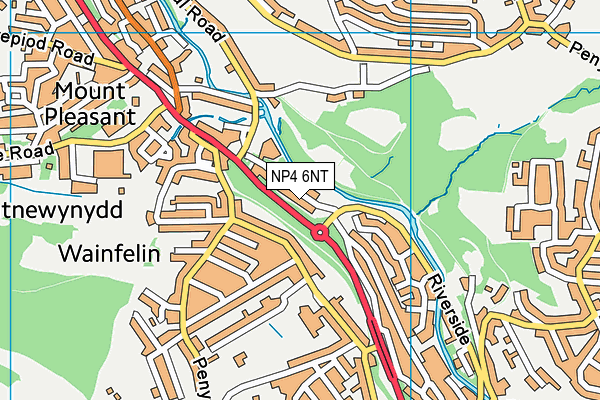 NP4 6NT map - OS VectorMap District (Ordnance Survey)