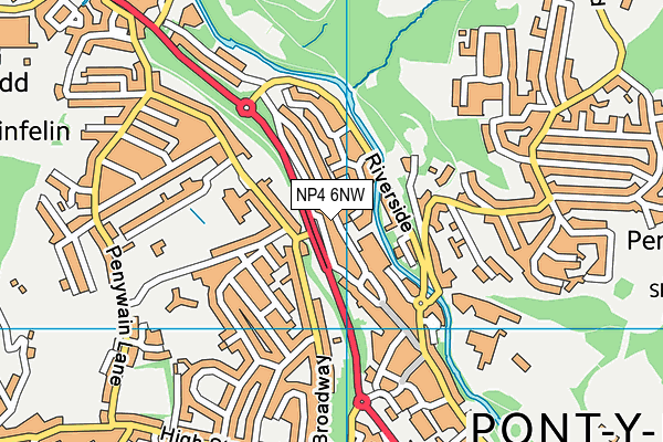 NP4 6NW map - OS VectorMap District (Ordnance Survey)