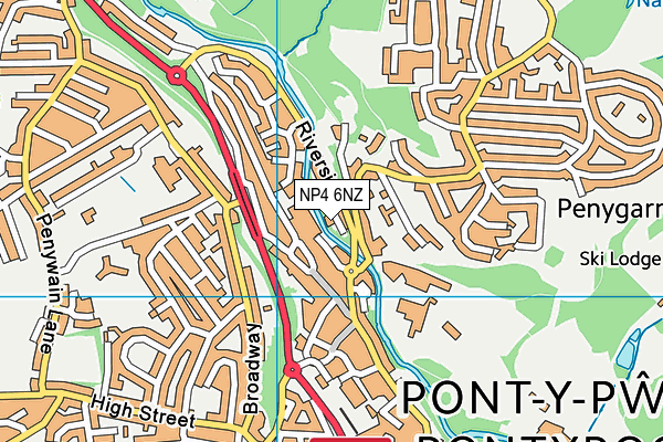 NP4 6NZ map - OS VectorMap District (Ordnance Survey)