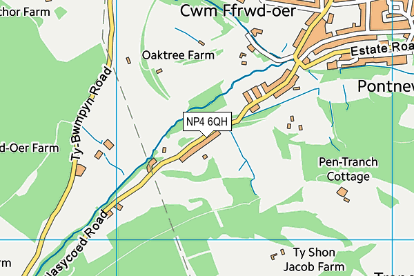 NP4 6QH map - OS VectorMap District (Ordnance Survey)