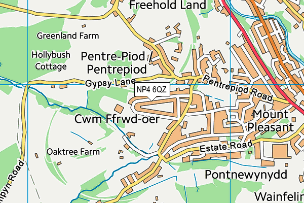 Cwmffrwdoer Primary School map (NP4 6QZ) - OS VectorMap District (Ordnance Survey)