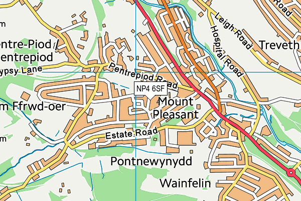 NP4 6SF map - OS VectorMap District (Ordnance Survey)