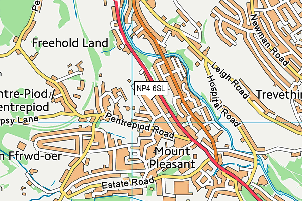 NP4 6SL map - OS VectorMap District (Ordnance Survey)