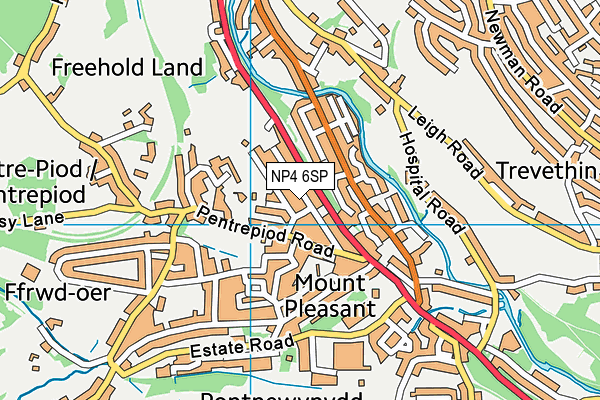 NP4 6SP map - OS VectorMap District (Ordnance Survey)