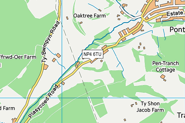NP4 6TU map - OS VectorMap District (Ordnance Survey)