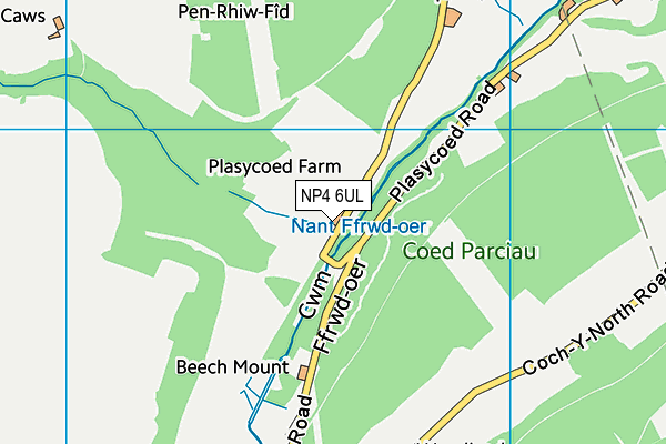 NP4 6UL map - OS VectorMap District (Ordnance Survey)