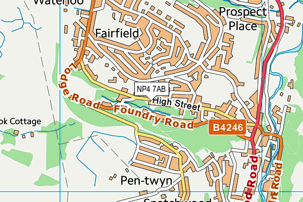 NP4 7AB map - OS VectorMap District (Ordnance Survey)