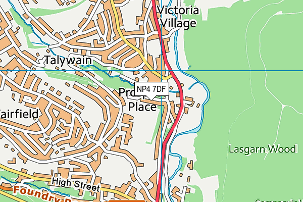 NP4 7DF map - OS VectorMap District (Ordnance Survey)