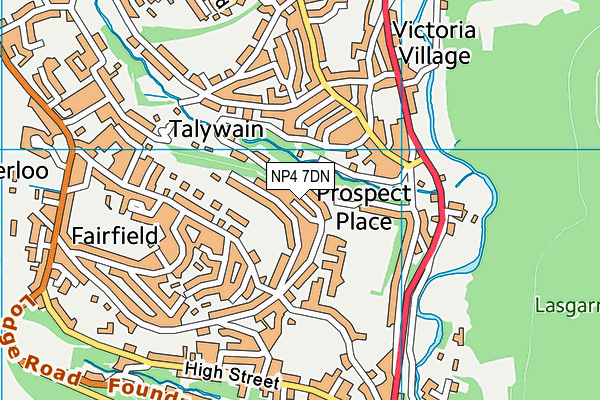 NP4 7DN map - OS VectorMap District (Ordnance Survey)