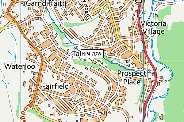 NP4 7DW map - OS VectorMap District (Ordnance Survey)