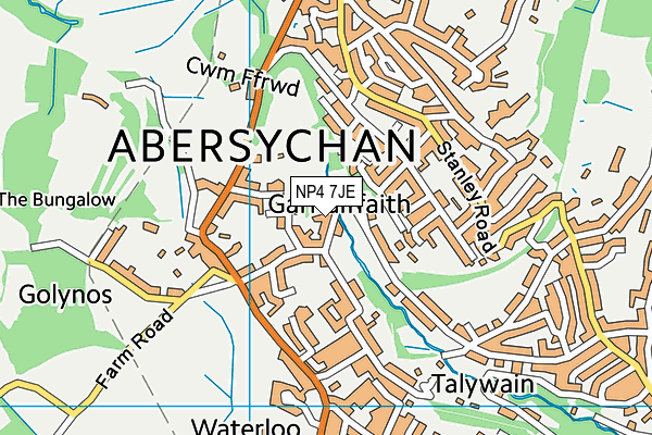 NP4 7JE map - OS VectorMap District (Ordnance Survey)