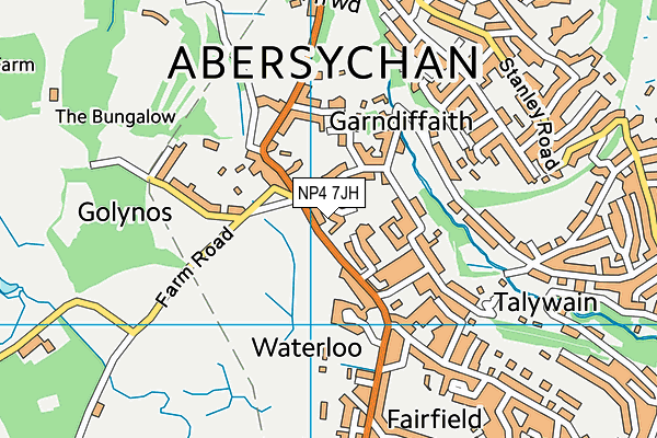 NP4 7JH map - OS VectorMap District (Ordnance Survey)