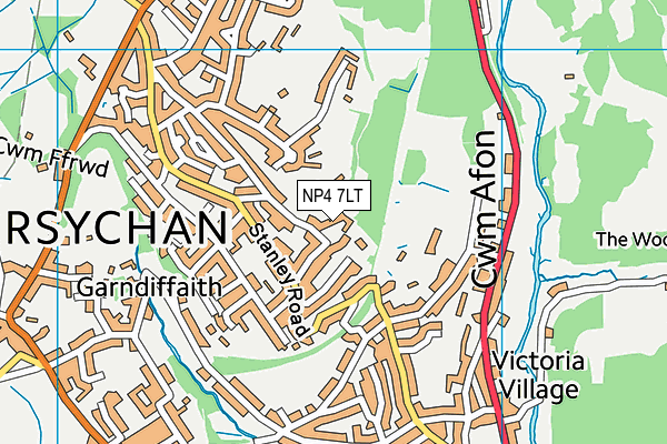 NP4 7LT map - OS VectorMap District (Ordnance Survey)
