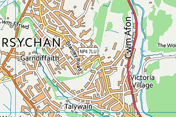 NP4 7LU map - OS VectorMap District (Ordnance Survey)