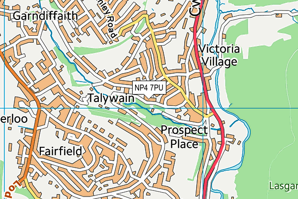 NP4 7PU map - OS VectorMap District (Ordnance Survey)