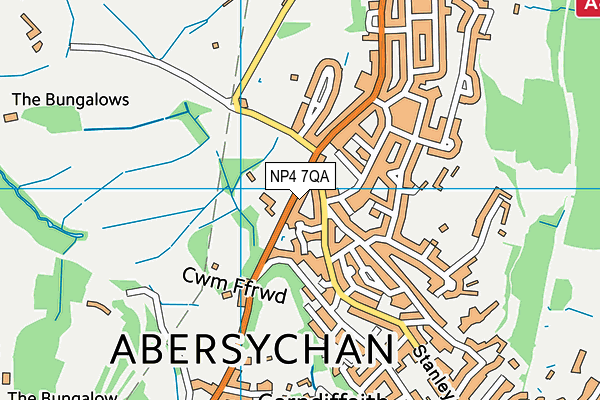 NP4 7QA map - OS VectorMap District (Ordnance Survey)