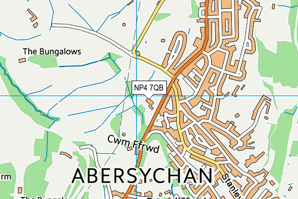 NP4 7QB map - OS VectorMap District (Ordnance Survey)