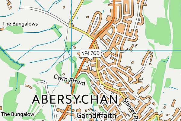 NP4 7QD map - OS VectorMap District (Ordnance Survey)